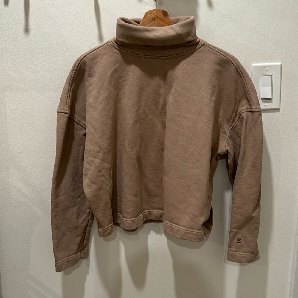 Everlane taupe turtleneck sweater